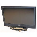 A Sony Bravia 40'' flat screen television, model number KDL-40S2530, with leads and remote.