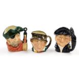 Three Royal Doulton character jugs, comprising Smuggler D6619, Lobster Man, D6620, and Paddy,