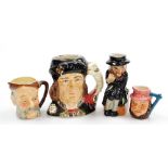 Four various character jugs, comprising Royce Wood King Richard III, Artone Fagin, Sandland ware Sir