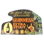 A Wooden Guinness advertising sign, of shaped form, The Finest Stout Procurable, Guinness Extra