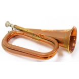 An A Higham copper and brass bugle.