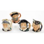 Four Royal Doulton character jugs, comprising Falstaff D6385, Donquixote D6460, Sancho Panca