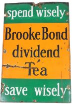A Brooke Bond Tea enamel advertising sign, 76.5cm x 52cm, (AF).