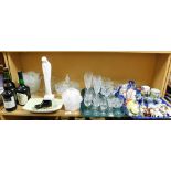 General household effects, various drinking glasses, Wade Whimsies, a Beswick figure of a seated