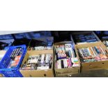 Various VHS tapes, DVDs, etc., to include The Italian Job, Star Trek Next Generation, Brief