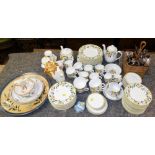 A Vista Alegre part dinner service, loose flatware, Wedgwood Old Chelsea pattern dish, etc.