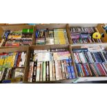 Various CDs, VHS tapes, etc., to include Audrey Hepburn, Breakfast at Tiffanys, Funny Face, Roman