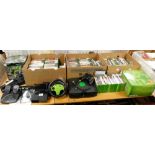 A large quantity of Xbox related items, to include an Xbox, an Xbox 360 arcade, a Thrustmaster Fox 2