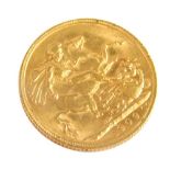 An Edward VII gold full sovereign, 1909.