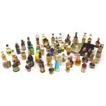 Various alcohol miniatures, to include Glenlilvet Dufftown whisky, 13cm high, various others, etc. (