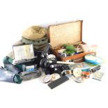 Various fishing related equipment, hats, large size fine hat, line, boxed and other, pocket spring b