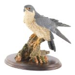 A Brooks & Bentley figure, kestrel on tree bough, 30cm high.