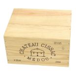 Wine, Chateau Cissac Medoc 2004,in unopened pine case. (6 bottles)