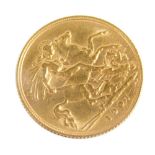 An Edward VII gold half sovereign, 1907.