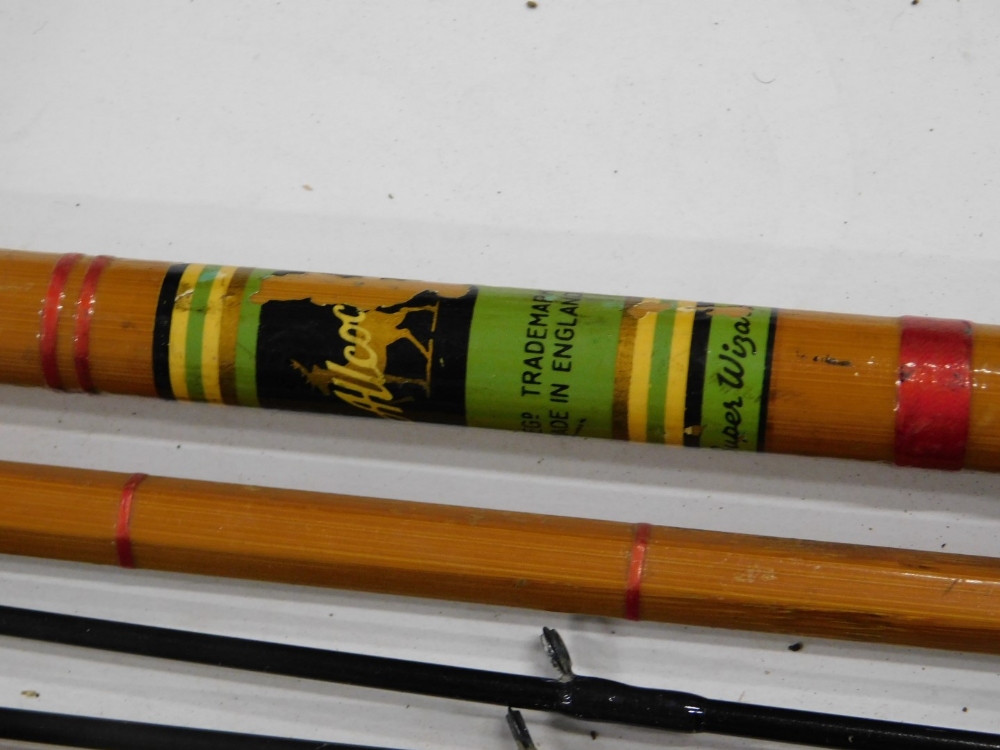 Various fishing rods and associated accessories, Leger 1868 rod, another in canvas case, various oth - Bild 2 aus 2