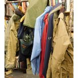 Various fishing clothing, jackets, etc., to include Burberry, Cape Cresses, Hardy, jackets, trousers