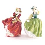 A Royal Doulton figure Buttercup, HN2309, 17cm high, and another Top O' The Hill, HN1834. (2)