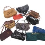 Various evening bags, outer pouches, etc., to include evening bag, 32cm wide, Francesco Biasia clutc