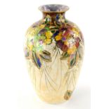 A 20thC Royal Winton vase, of shouldered circular form, lustre decorated and gilt highlighted with f