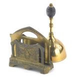 An Austrian Art Nouveau metal desk tidy, of small proportion marked Geschutzt real Bronze and a Rege