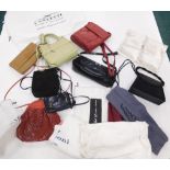 Various evening purses, handbags, etc., Menbur classic handbag in black, 20cm wide, Claudio Ferrici,