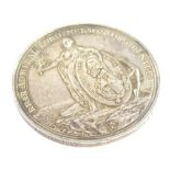 A Victory of The Nile Davison tribute commemorative silver medallion, August 1st 1798, with The Admi