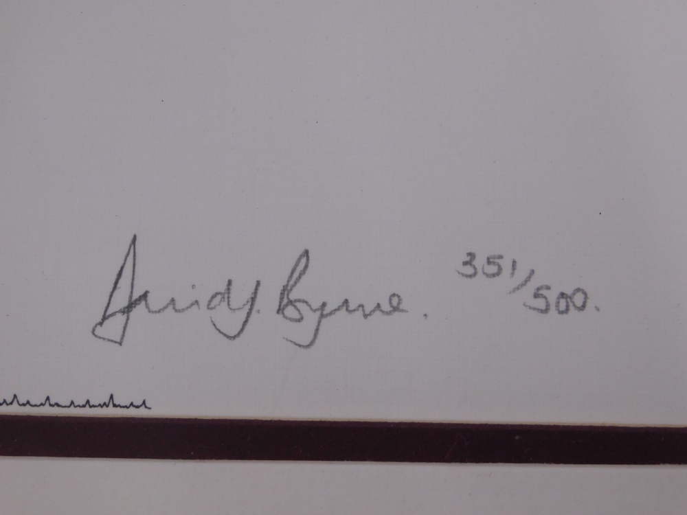 David Byrne (20thC), Malcolm Marshall bowling, artist signed limited edition print 351 of 500, signe - Bild 2 aus 2