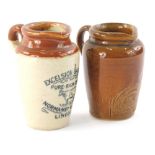 A stoneware Excelsior Dairy Pure Rich Cream Non VI Spital cream jug, transfer printed with cow, 11cm