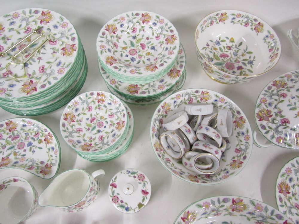 A Minton Haddon Hall porcelain part tea and dinner service, to include three tureens, cake plate, mi - Image 2 of 3