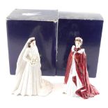 Two Royal Worcester figures, comprising Her Majesty Queen Elizabeth II and His Royal Highness The Du