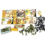 Various Airfix kits, to include Japanese infantry, Australian infantry, an Airfix HO-00 scale self p