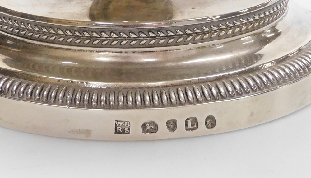A George III silver twin handled trophy and cover, engraved Goodwood, verso Chesterfield Cup, the li - Image 3 of 4