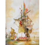 G. Page (20thC British School). Ceremony on The High Seas, signed and dated 1936, watercolour on pap