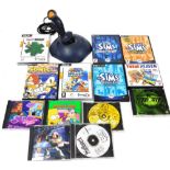 Various PC related items, a Logitech Wingman joystick, various PC games, to include Sonic Heroes, Th