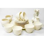 Withdrawn pre sale by vendor. A group of Belleek porcelain, comprising a Shell pattern part tea ser