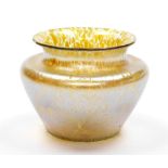A Loetz Candia Papillion gold iridescent glass vase, 15cm wide.