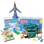 A group of Thunderbirds related items, a Thunderbird 1 electronics play set, a Thunderbird 2 electro