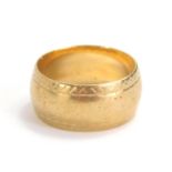 A 9ct gold wedding band, size M, 5.7g.