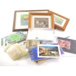 Various stamps, collectors stamps, Votes For Women stamp sets, etc. (1 box)