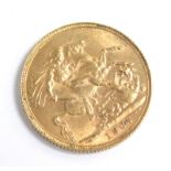 An Edward VII gold full sovereign, 1907.
