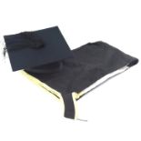 An Ede & Ravenscroft Limited Education mortar board and gown, in black, in card box, 28cm wide.