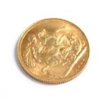 A George V gold full sovereign, 1911.