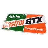 An Ask for Castrol GTX The High Performer advertising sign, 33cm by 62cm.