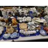 China and effects, Wedgwood, blue Jasperware, Oriental vases, miniature chairs, part tea services, e