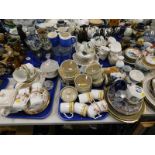 Household china and effects, part tea services, glassware, Penzance pottery, Bunnykins money box, et