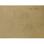 After Nicholson. May 1962 Urbino Footsteps in the Dust, print, 47cm x 33cm and another Parthenon 196