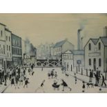 Laurence Stephen Lowry (1887-1976). The Level Crossing, Burton-on-Trent, artist signed print, H.D.L.