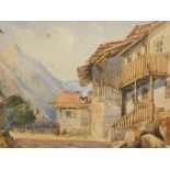 19thC Continental School. Near Murtiguy le Bourg, watercolour, titled and dated 1866 verso, 15cm x 2