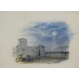 After Turner. Twilight scene and another print, 16cm x 20cm - a pair (probably 19thC).