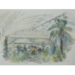 Ken Mosley (20thC). The British Pavilion at the Liverpool Festival, watercolour, signed, 37cm x 47cm